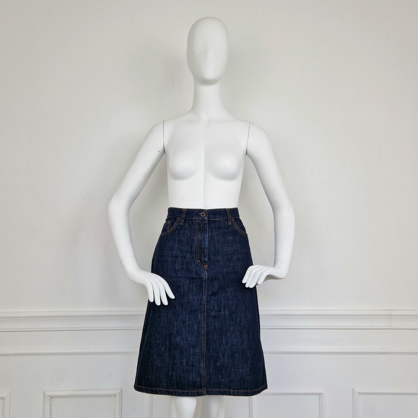 Miu Miu | gonna in denim fiammato AI2001