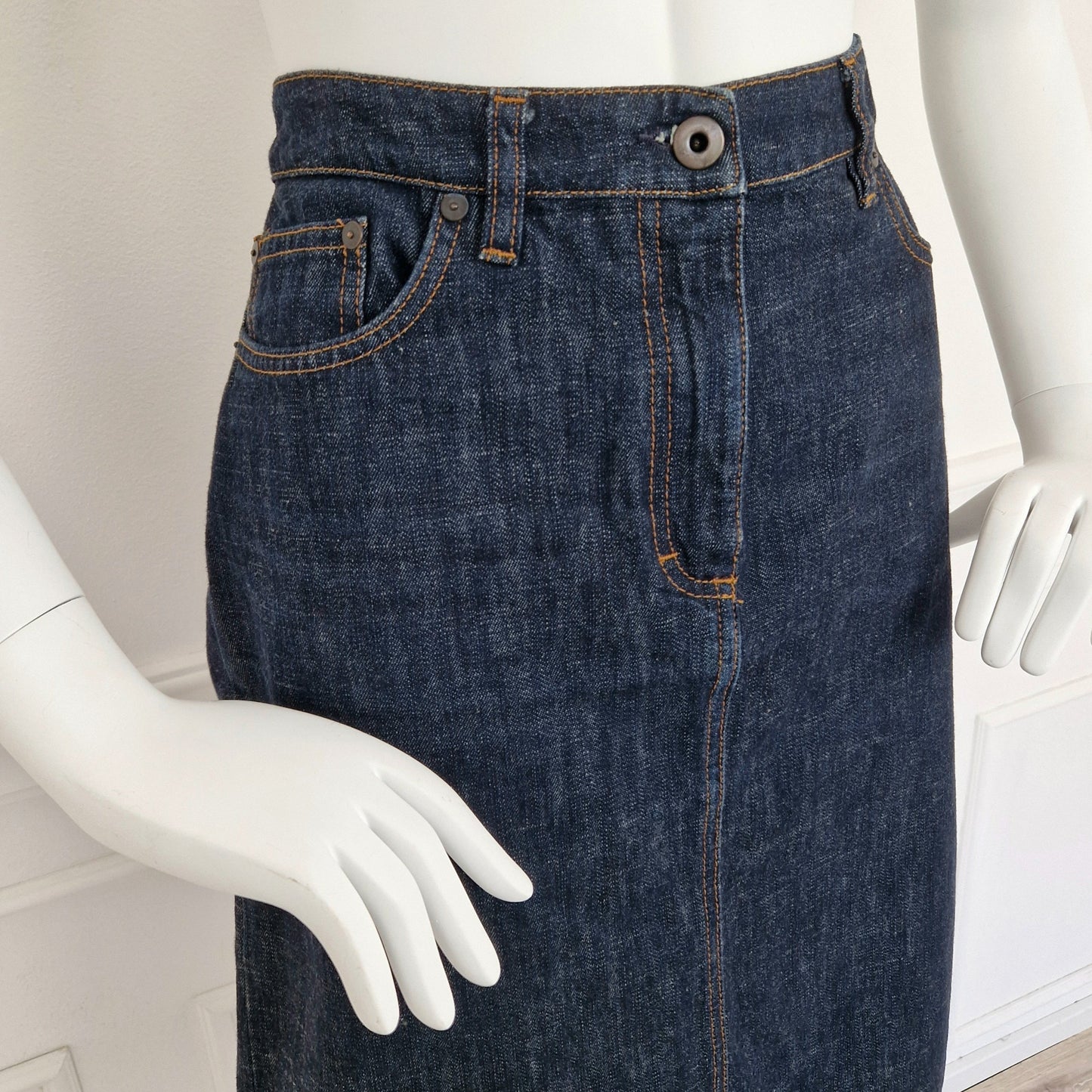 Miu Miu | gonna in denim fiammato AI2001