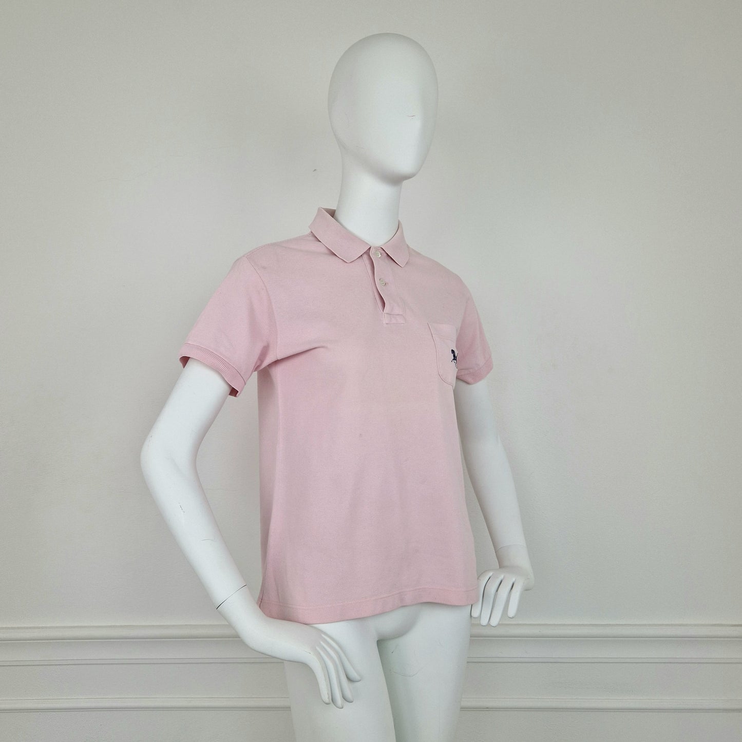 Polo Celine vintage rosa chiaro