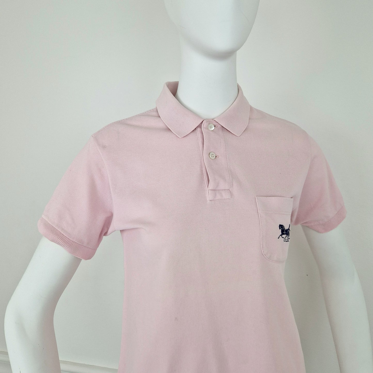 Polo Celine vintage rosa chiaro