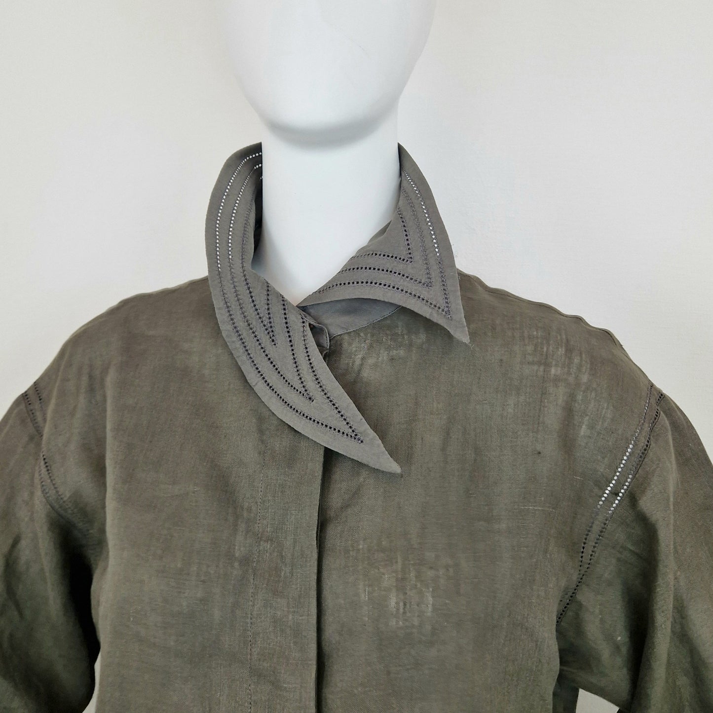 Camicia Claude Montana lino grigio