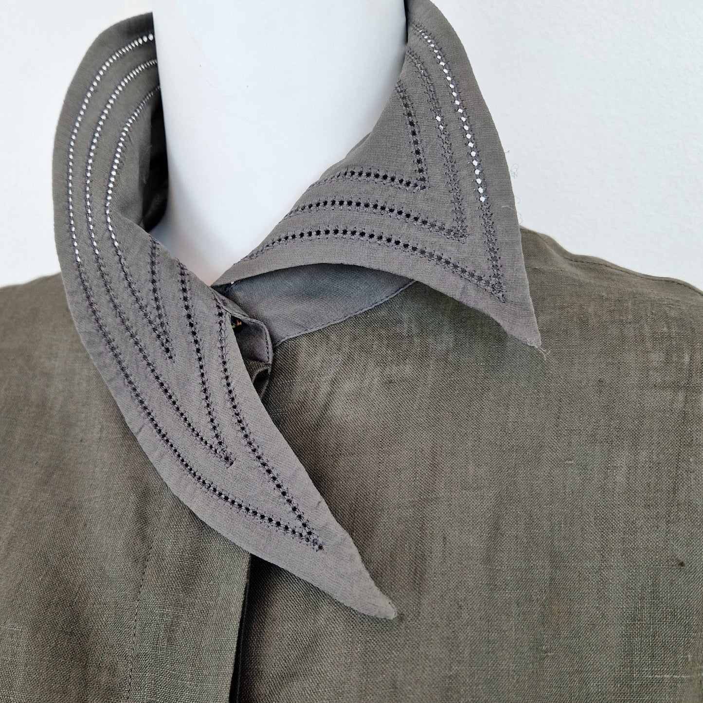 Camicia Claude Montana lino grigio