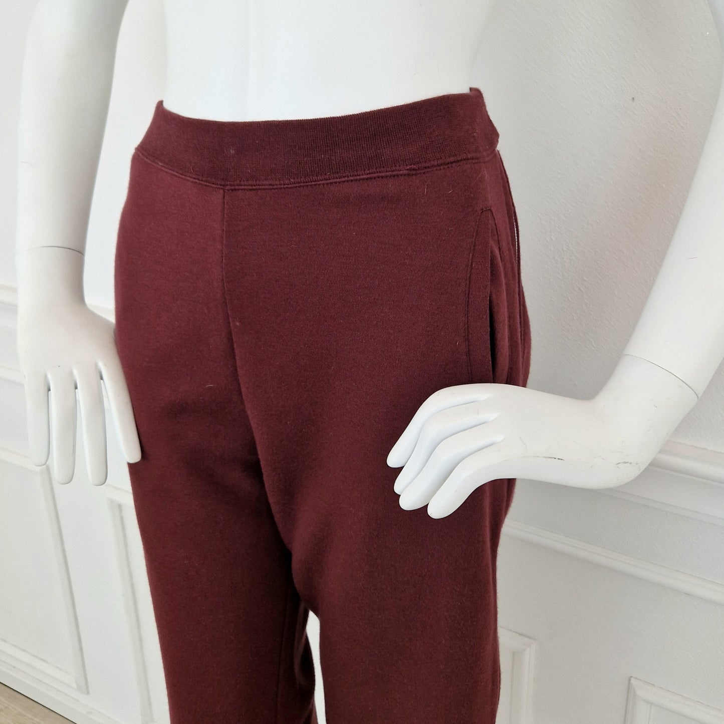 Pantaloni Miu Miu felpa bordeaux