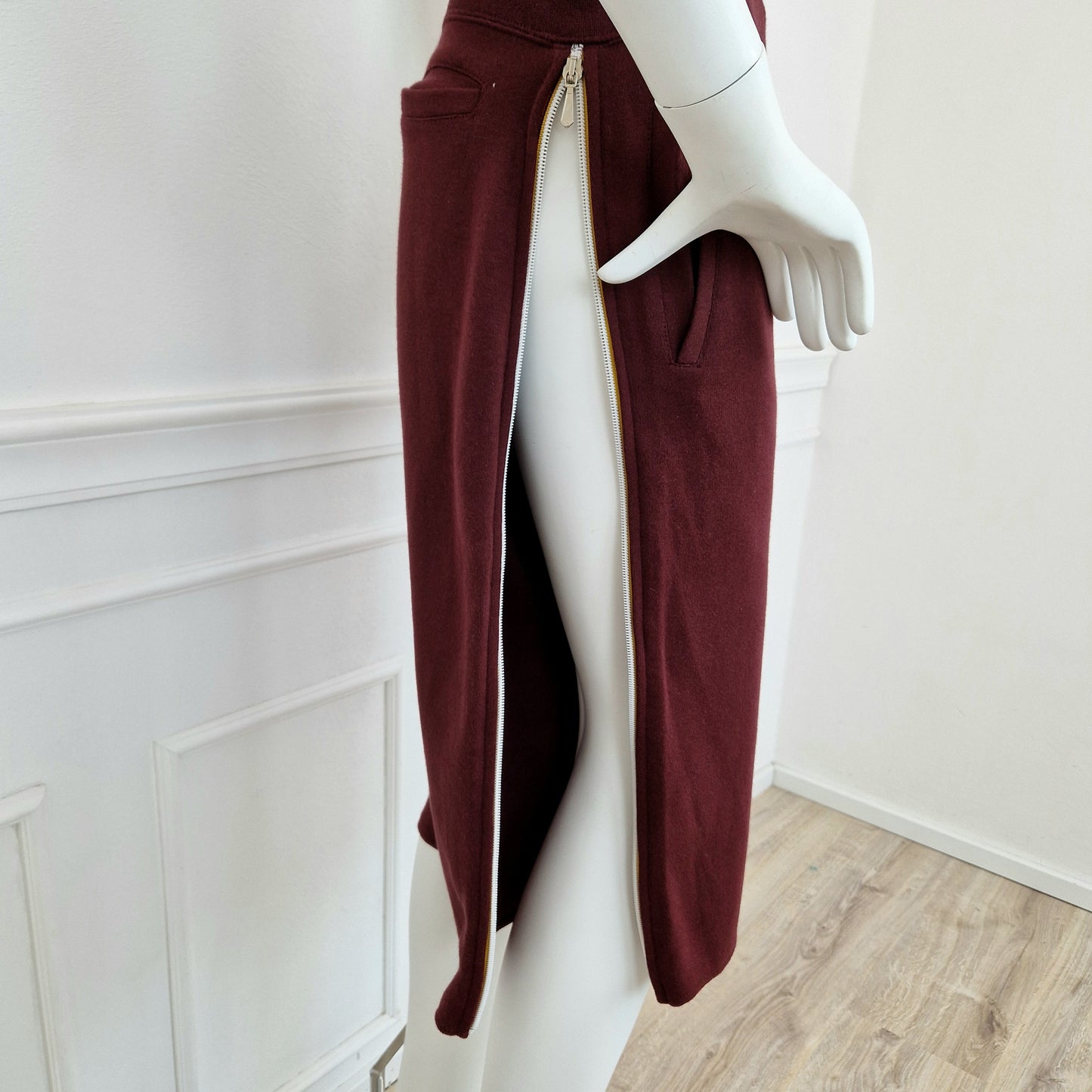 Pantaloni Miu Miu felpa bordeaux