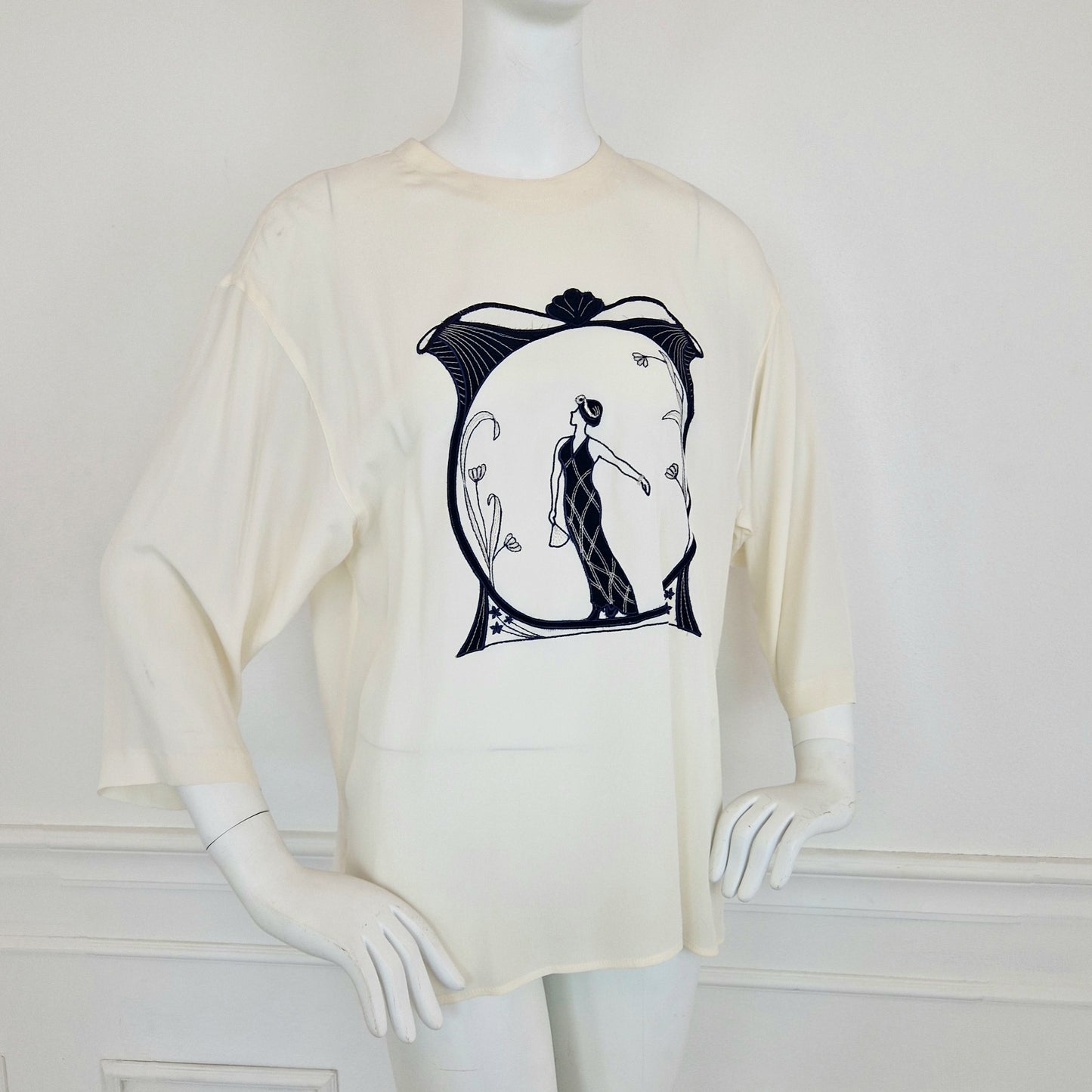 Blusa vintage Art Nouveau