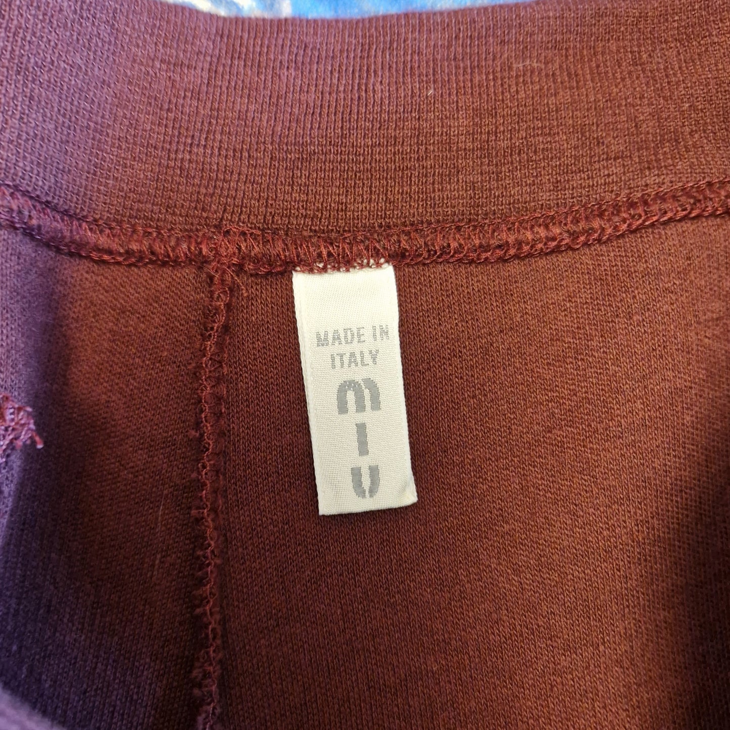 Pantaloni Miu Miu felpa bordeaux