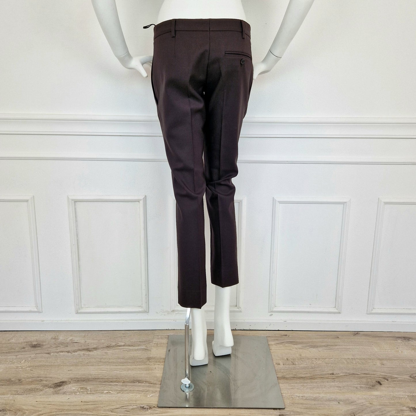 Pantaloni Miu Miu lana marroni