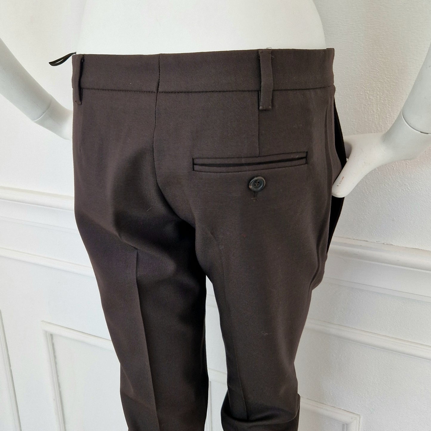 Pantaloni Miu Miu lana marroni