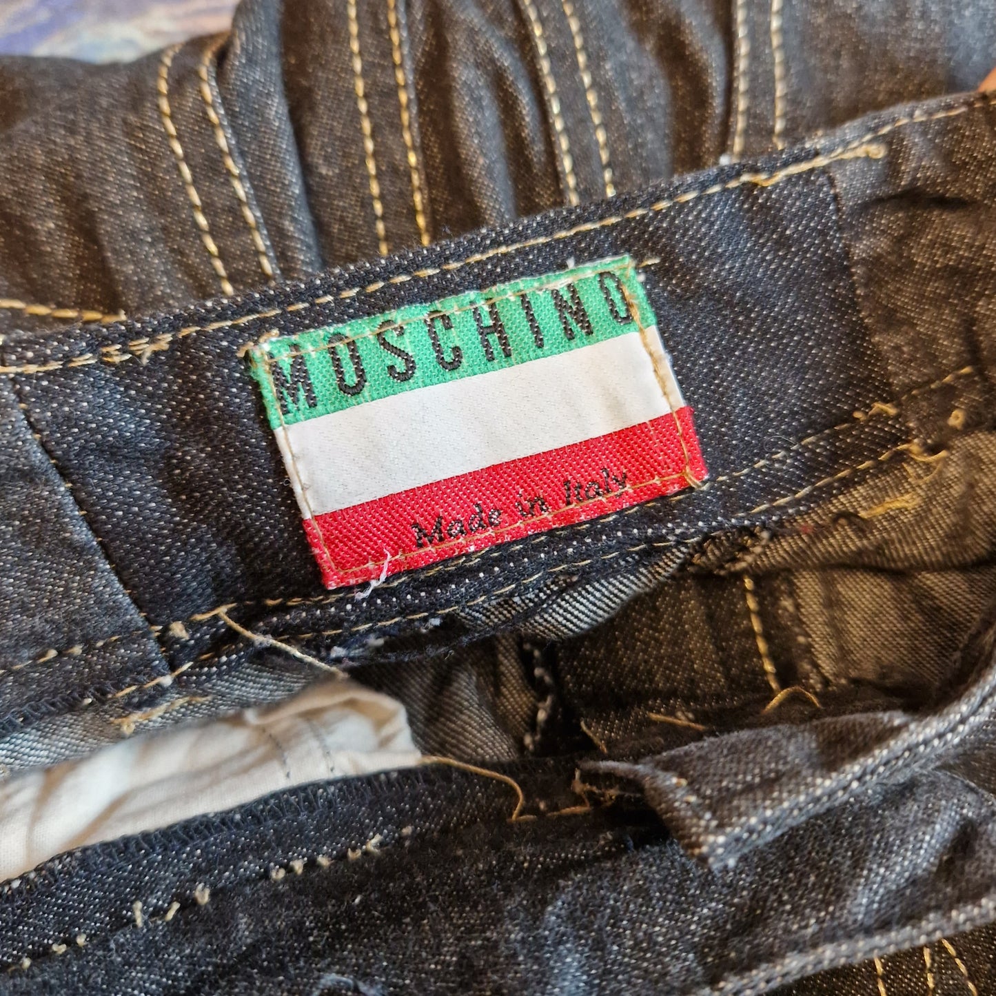 Gonna Moschino denim scuro