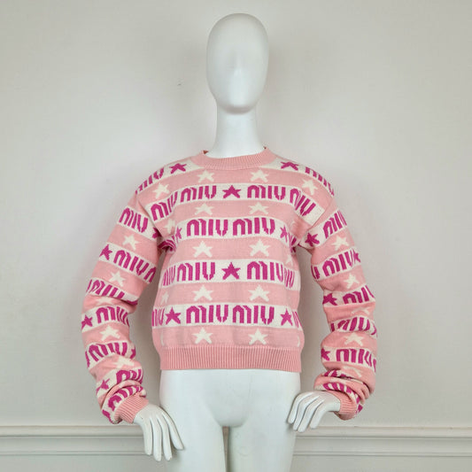 Maglione Miu Miu rosa