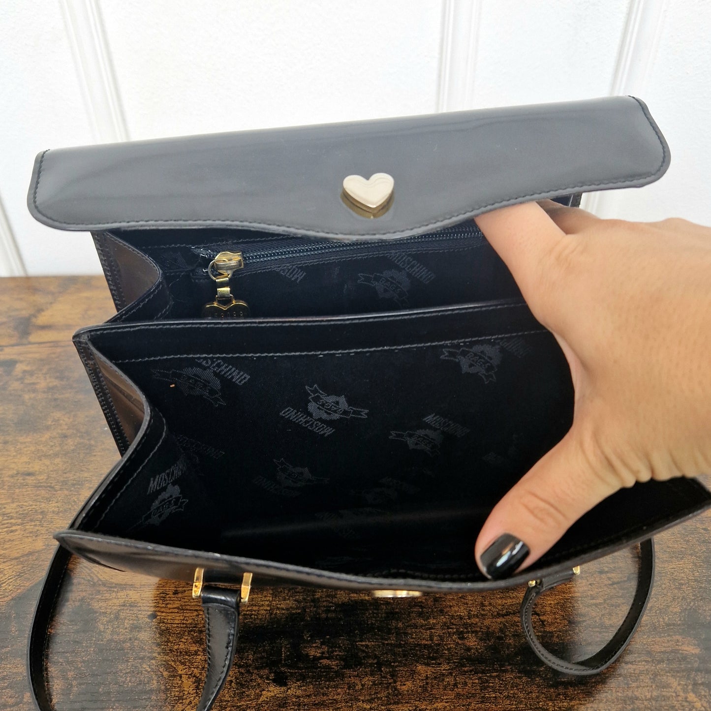 Borsa Moschino vintage cuore argento