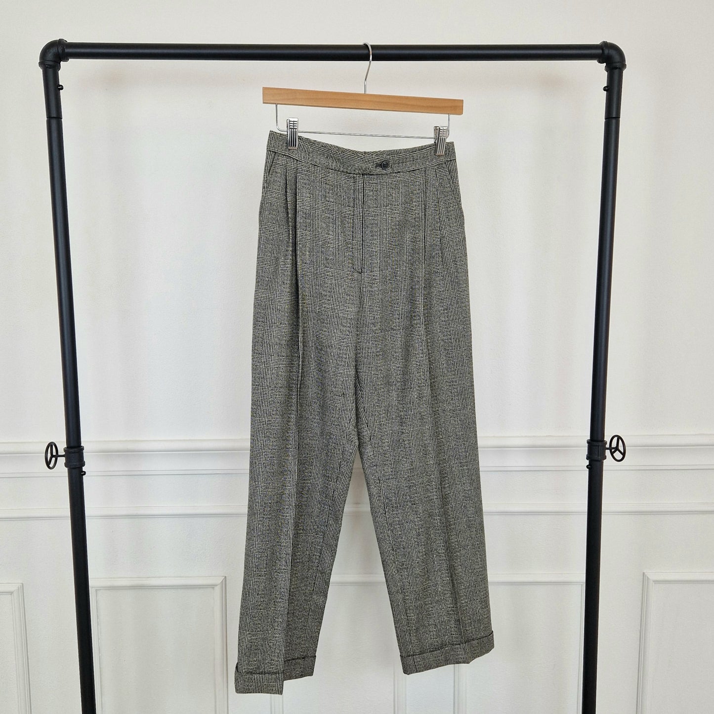 Pantaloni vintage lana pied de poule