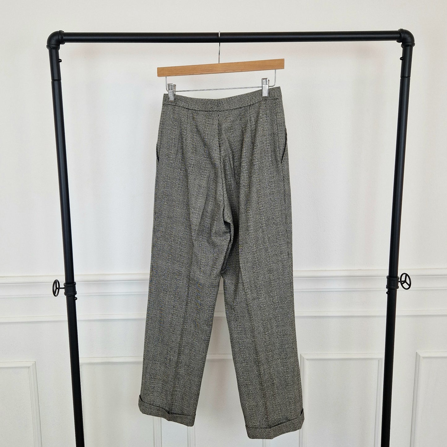 Pantaloni vintage lana pied de poule