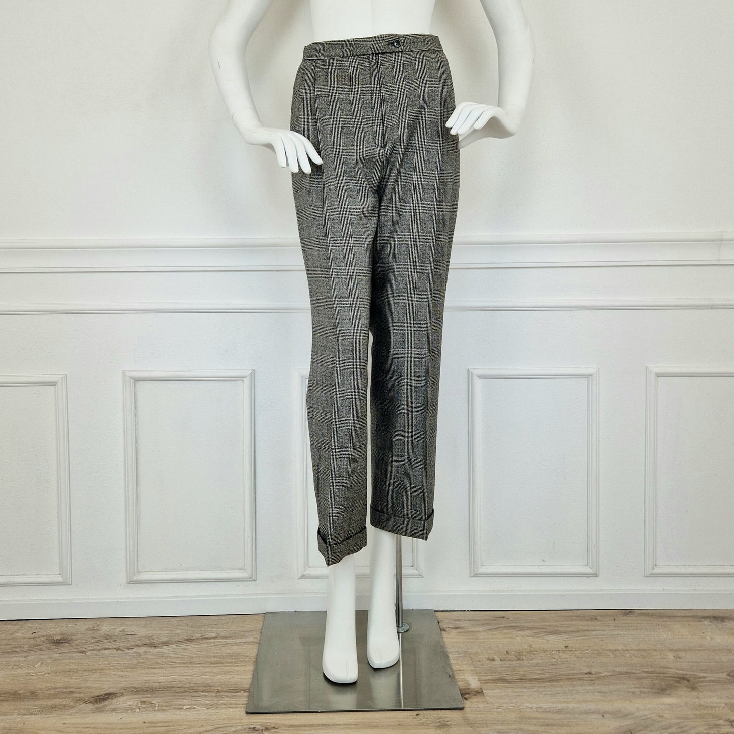 Pantaloni vintage lana pied de poule