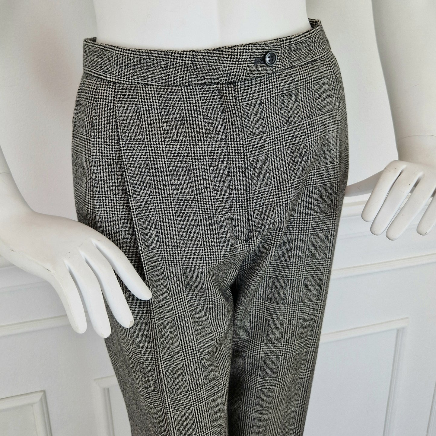 Pantaloni vintage lana pied de poule