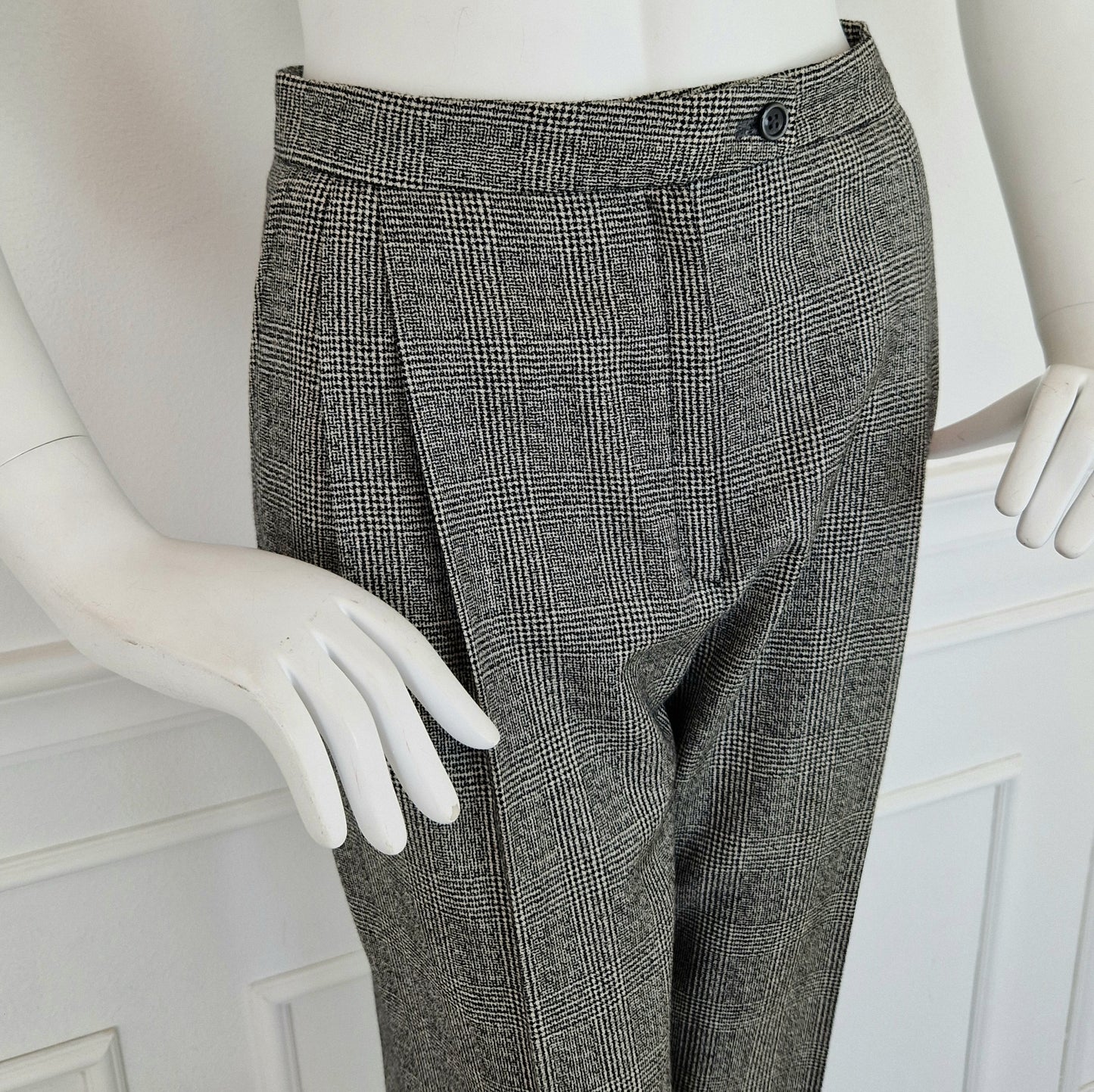 Pantaloni vintage lana pied de poule