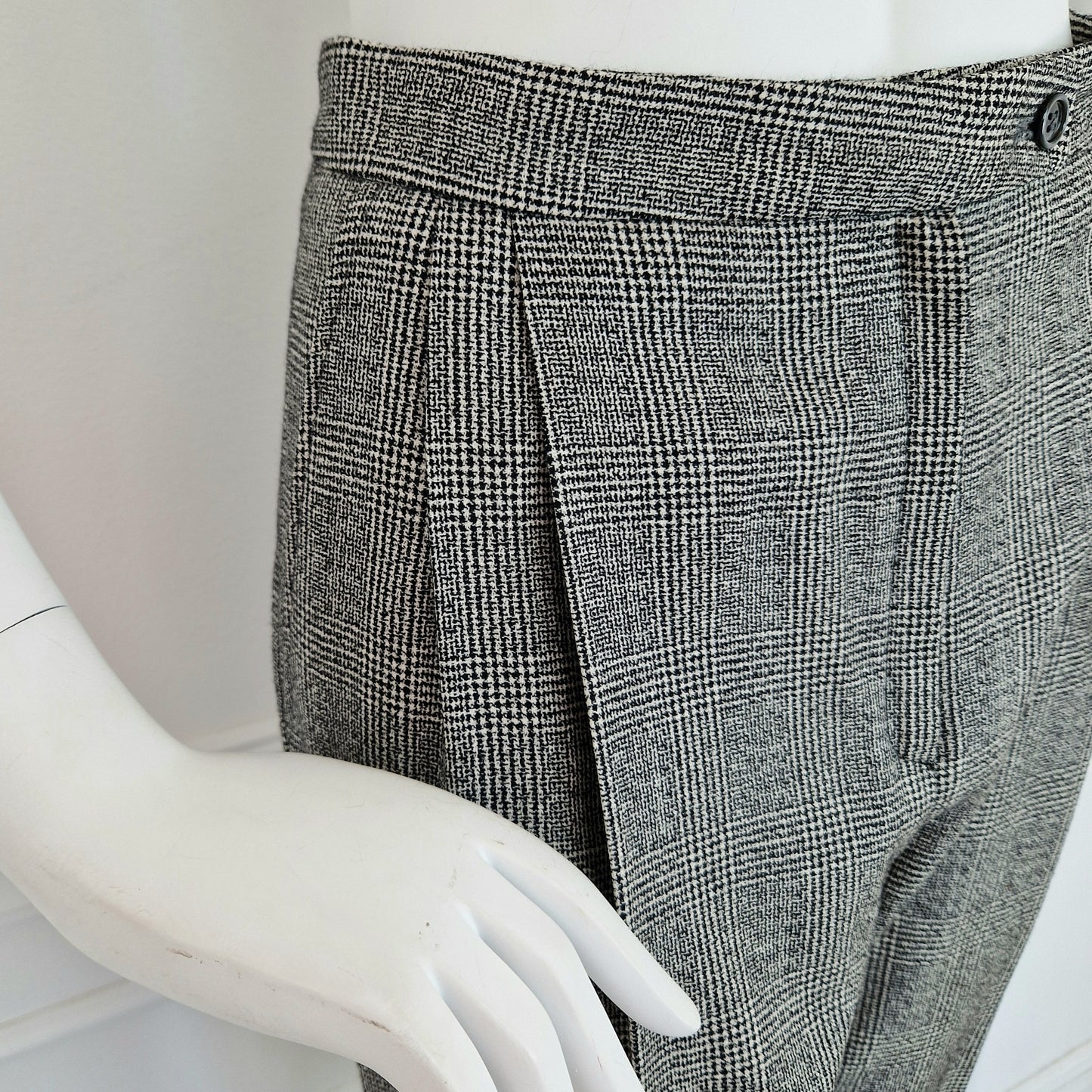 Pantaloni vintage lana pied de poule