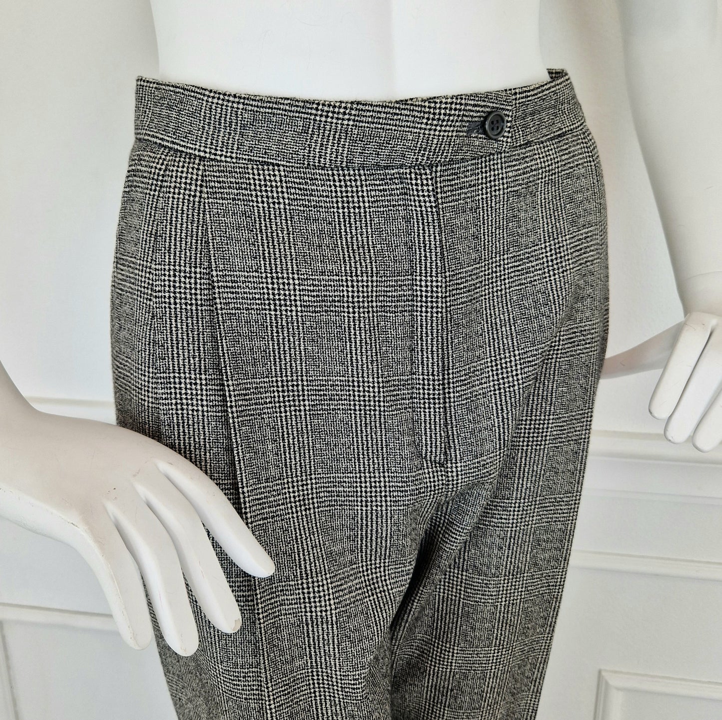 Pantaloni vintage lana pied de poule