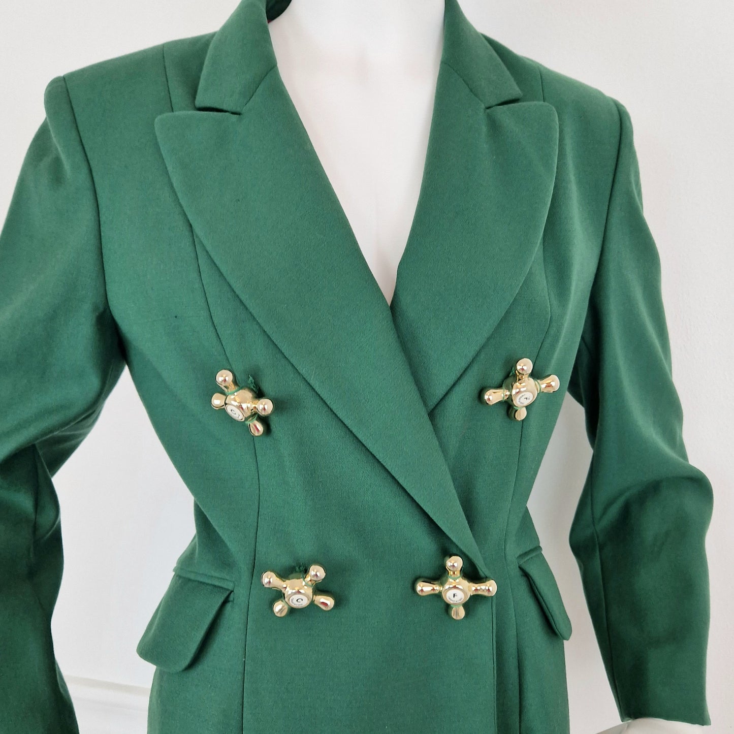 Giacca Moschino vintage rubinetti verde