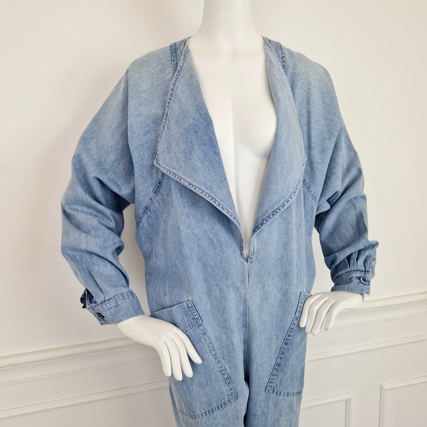 Tuta vintage anni '80 denim chiaro