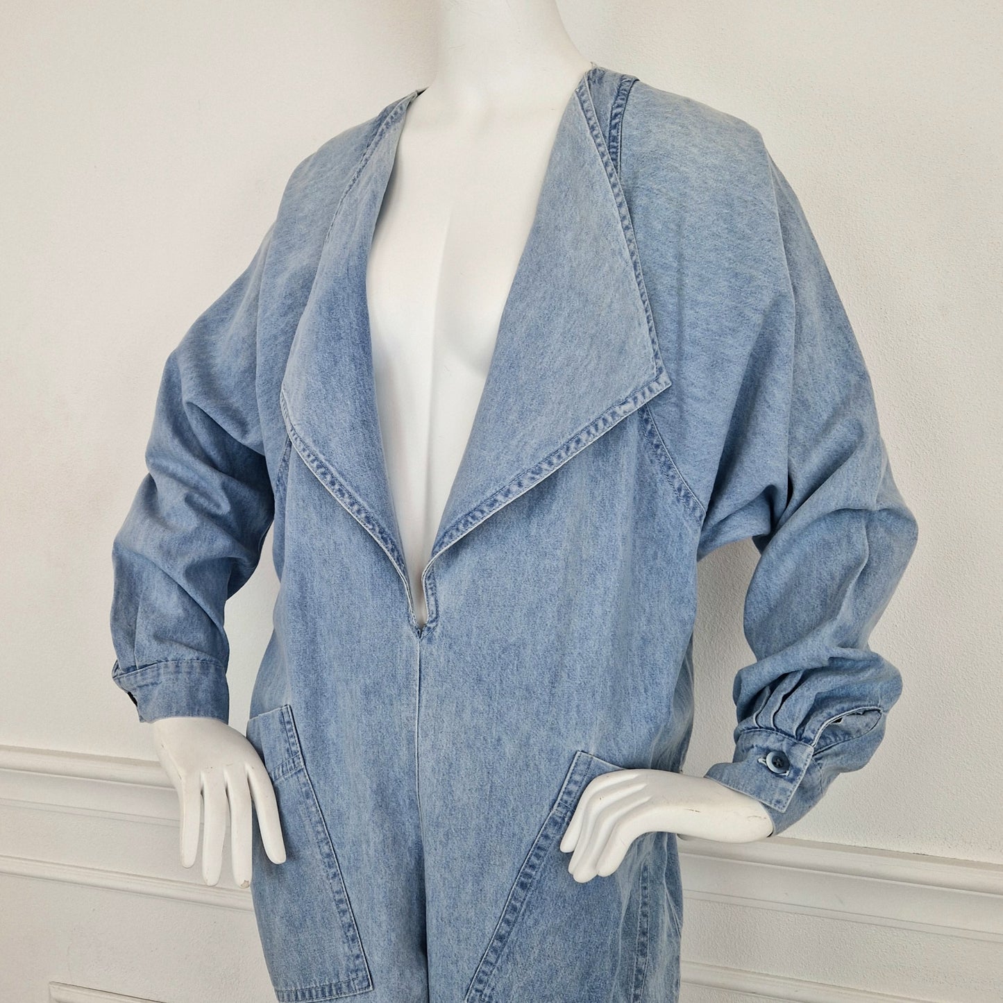 Tuta vintage anni '80 denim chiaro