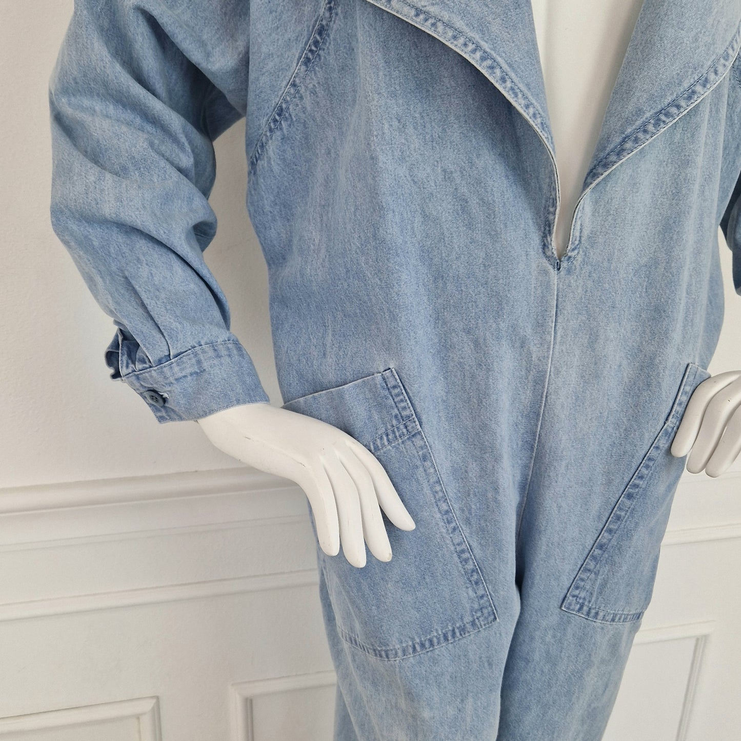 Tuta vintage anni '80 denim chiaro