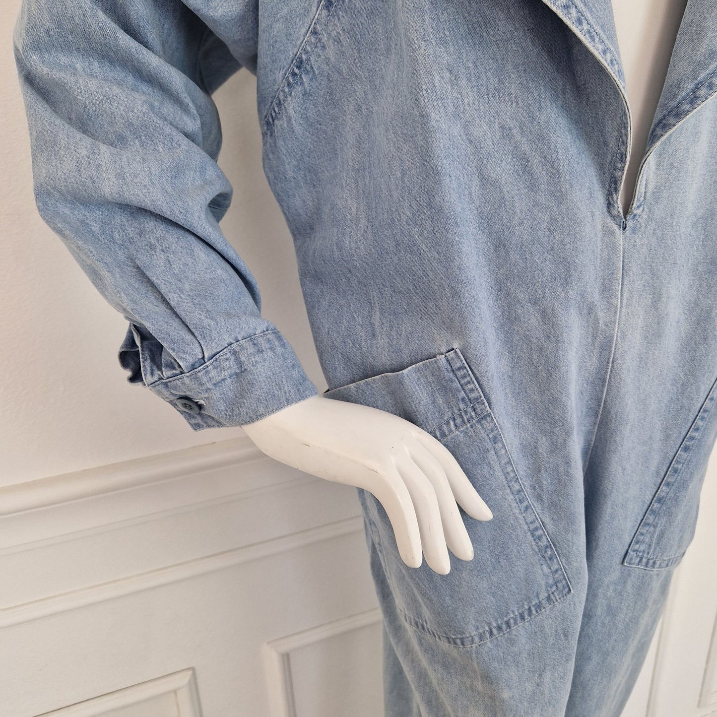 Tuta vintage anni '80 denim chiaro