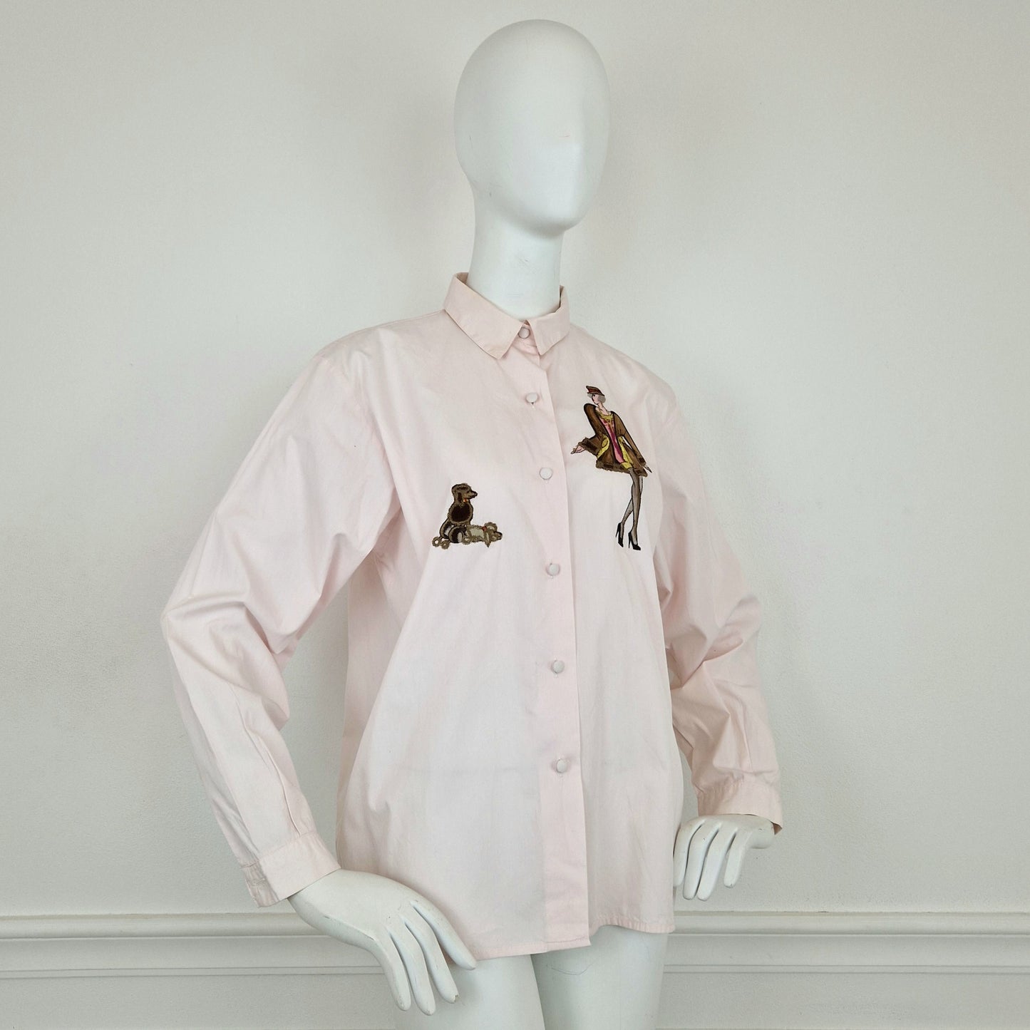 Camicia vintage donna con barboncini