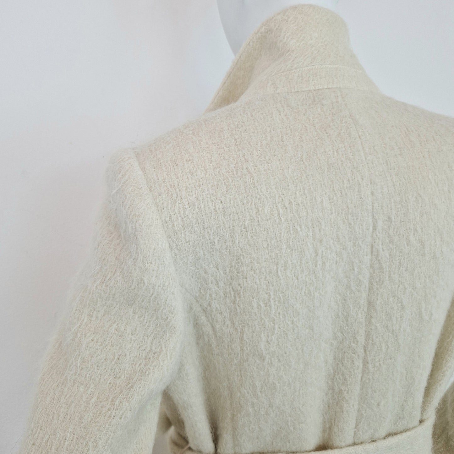 Cappotto bianco lana alpaca e mohair