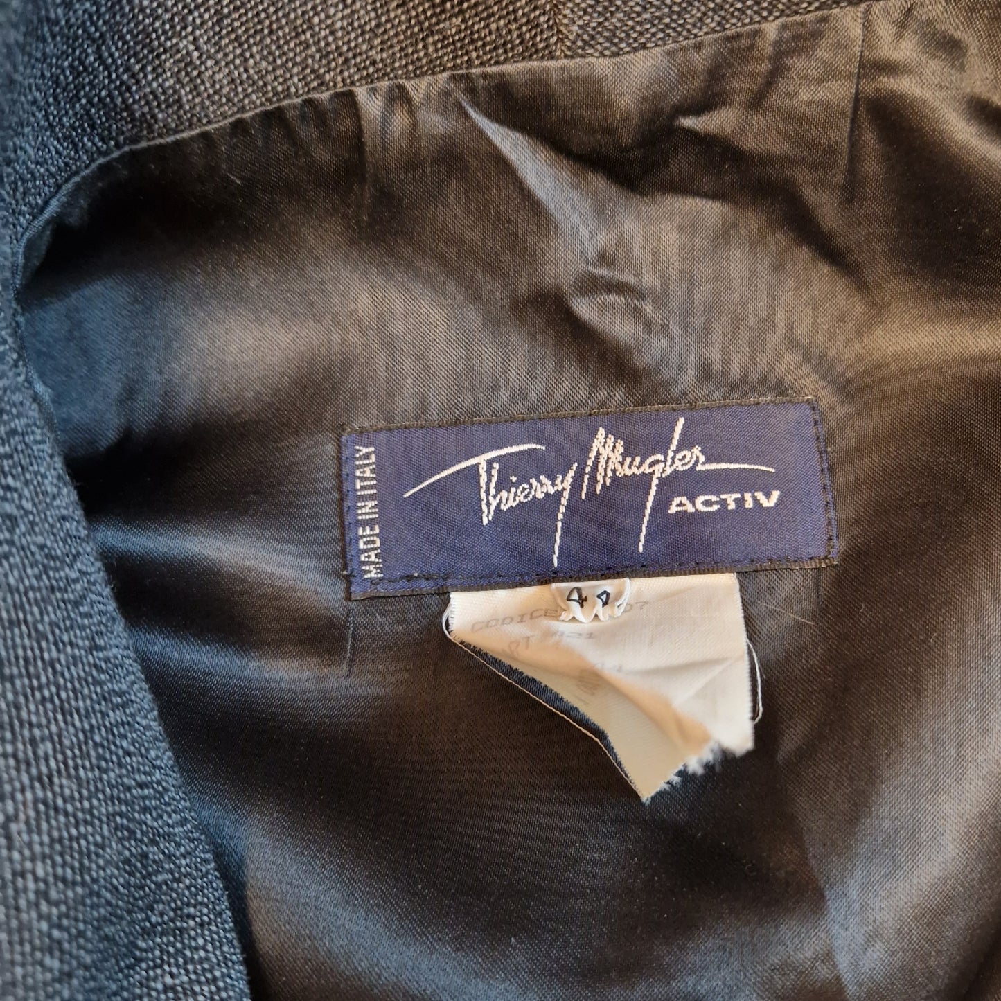 Giacca Thierry Mugler vintage grigio piombo