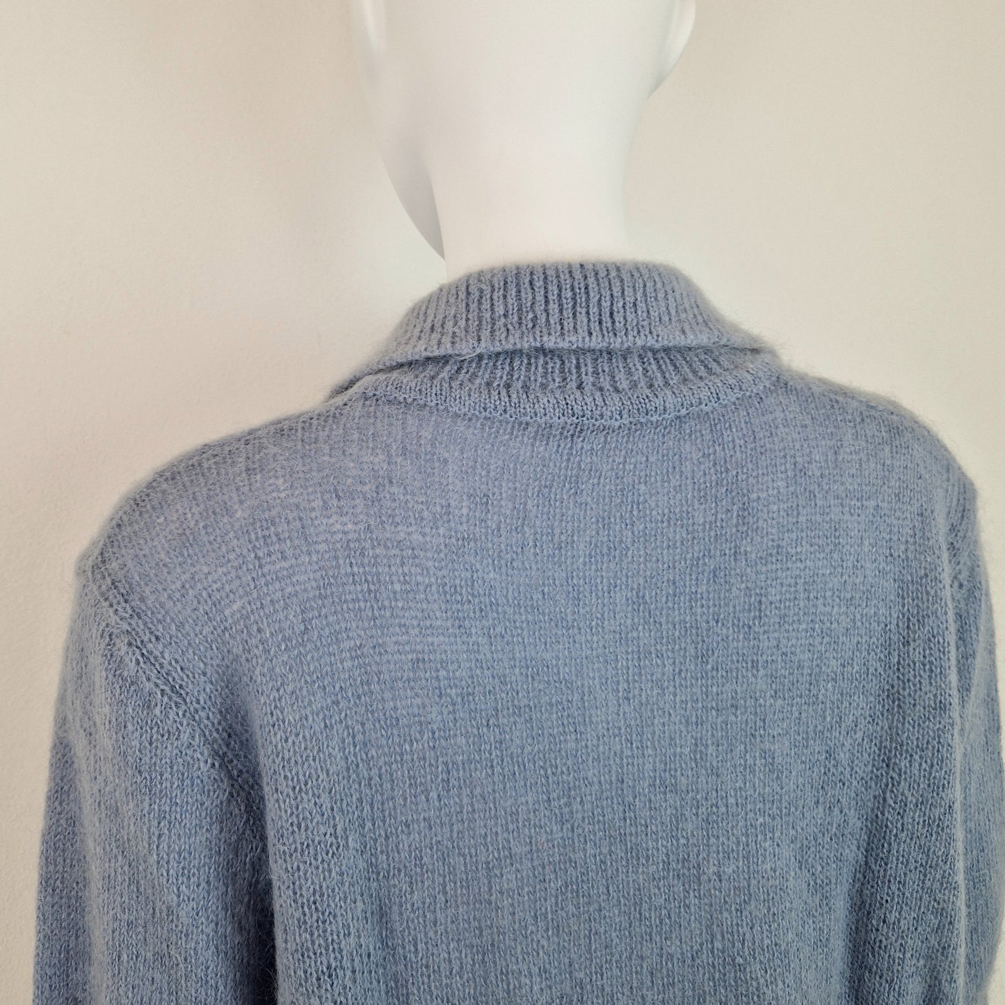 Maglione vintage azzurro ceruleo