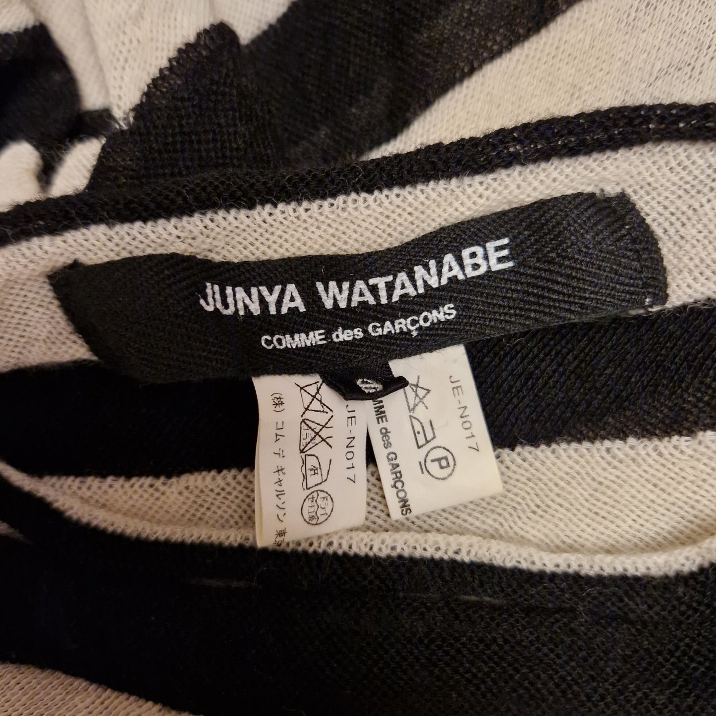 Maglia Junya Watanabe Comme des Garçons asimmetrica righe