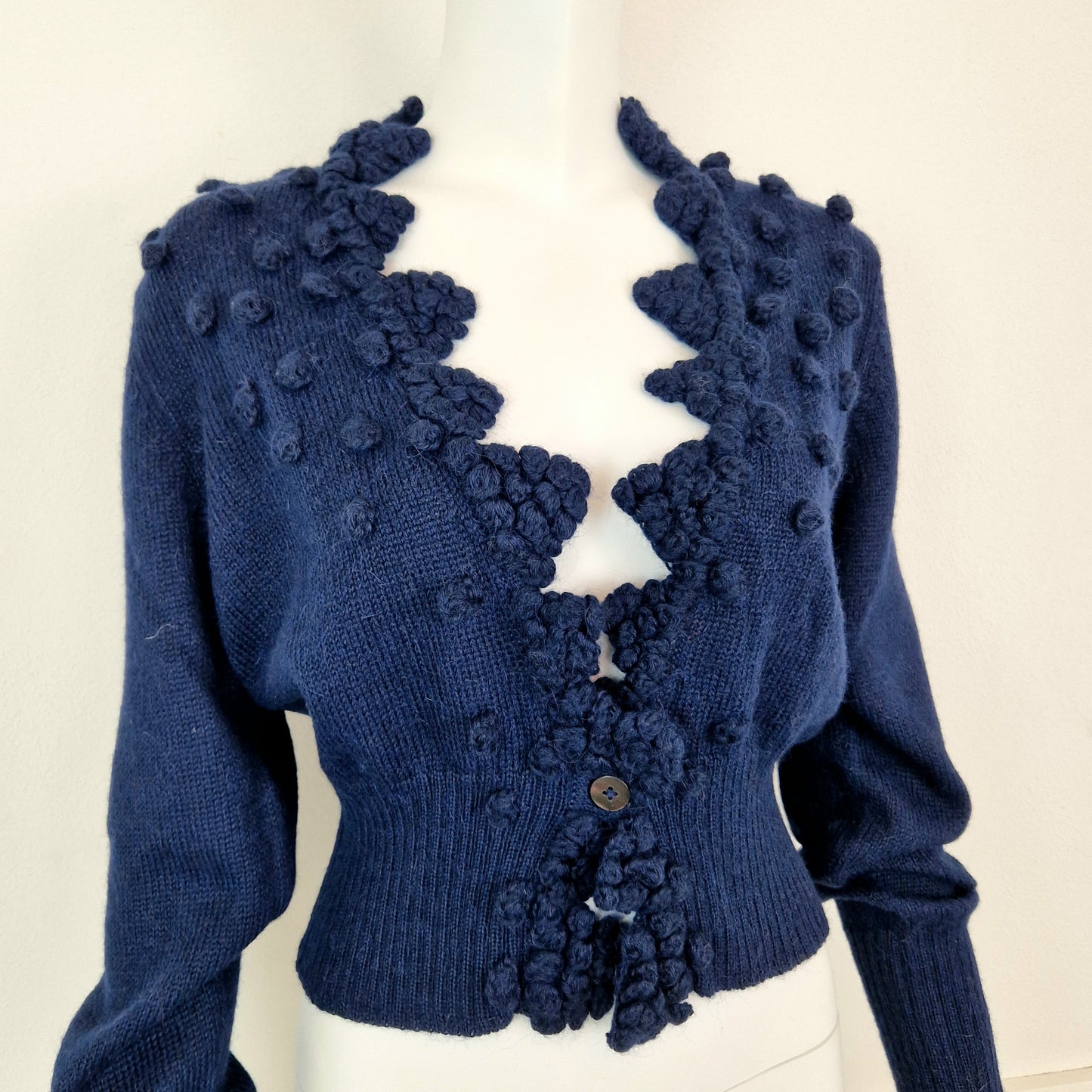 Cardigan G di Romeo Gigli alpaca blu