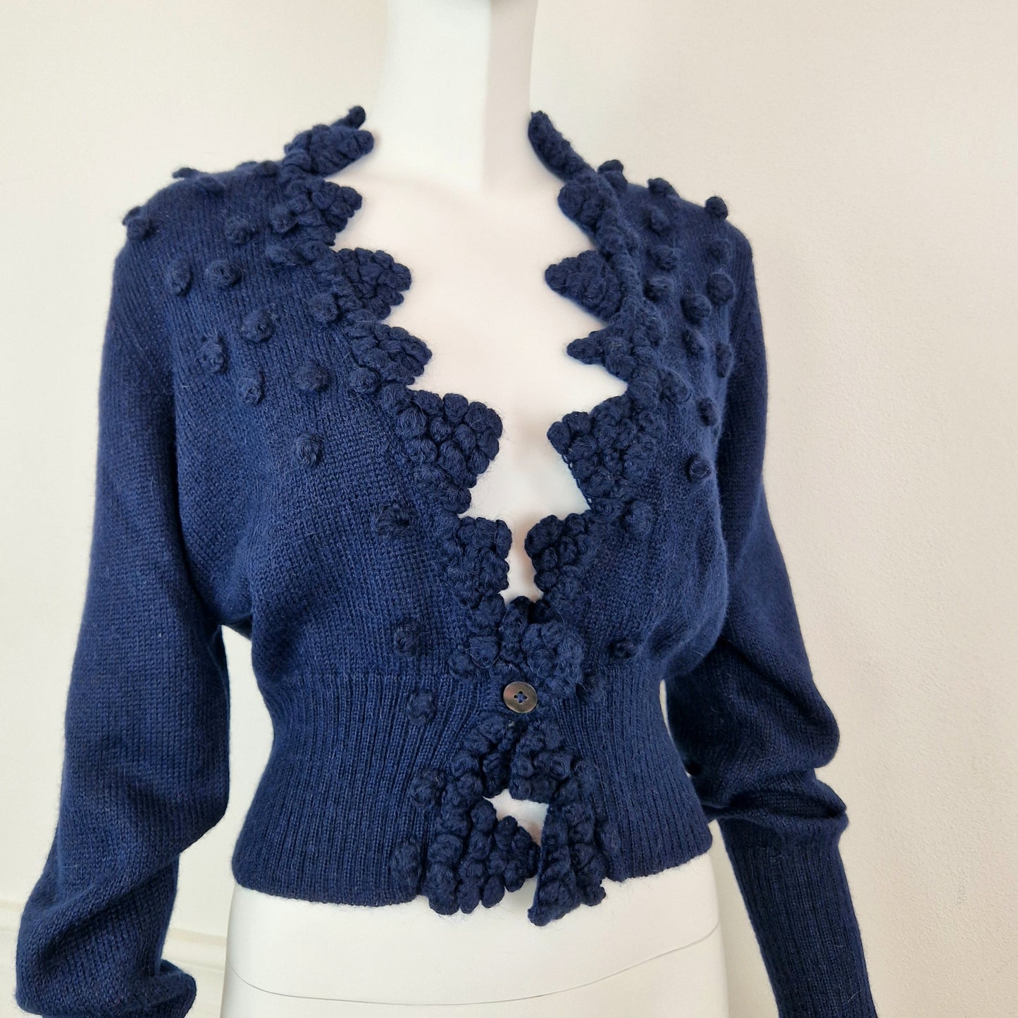 Cardigan G di Romeo Gigli alpaca blu