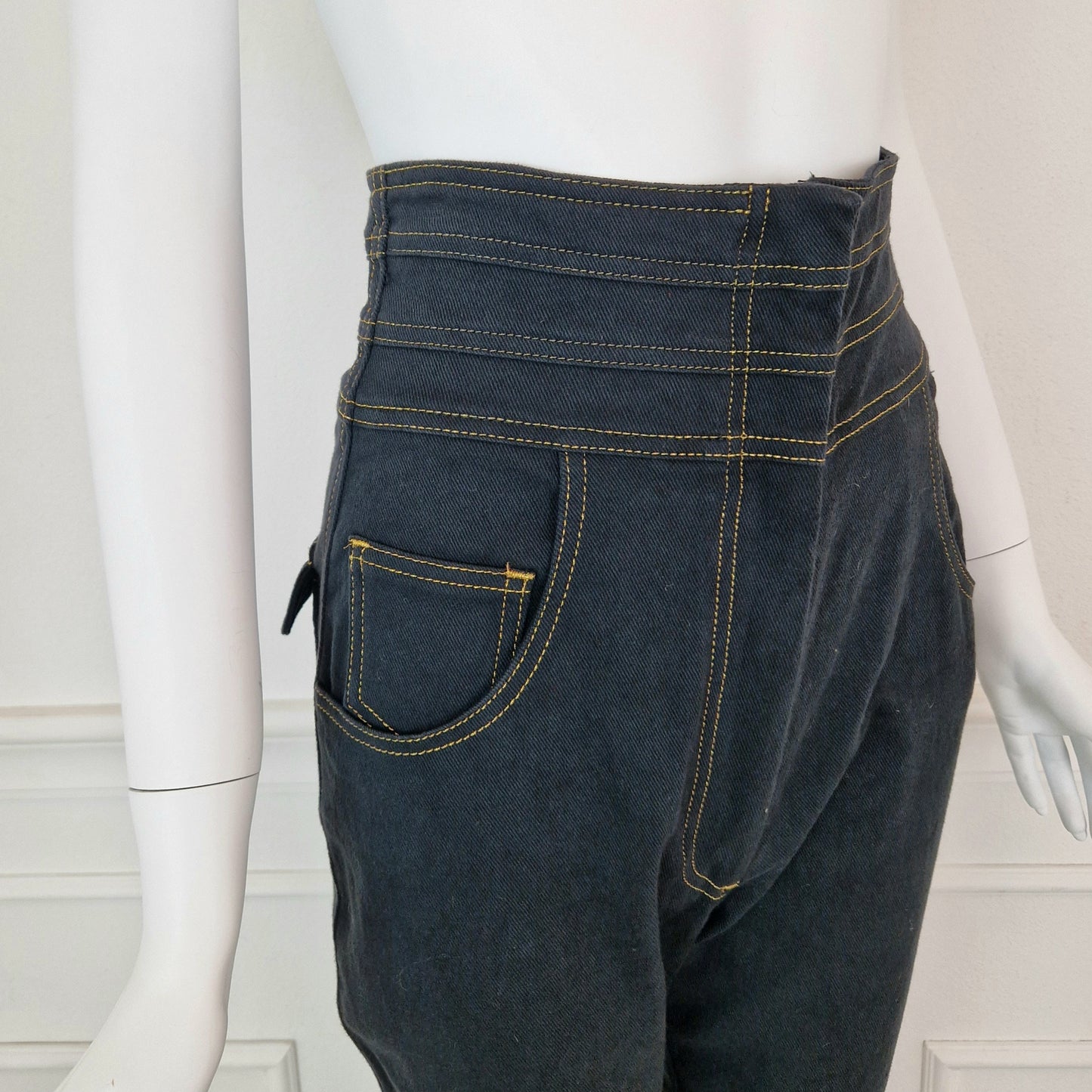 Jeans Fendi blu vita altissima