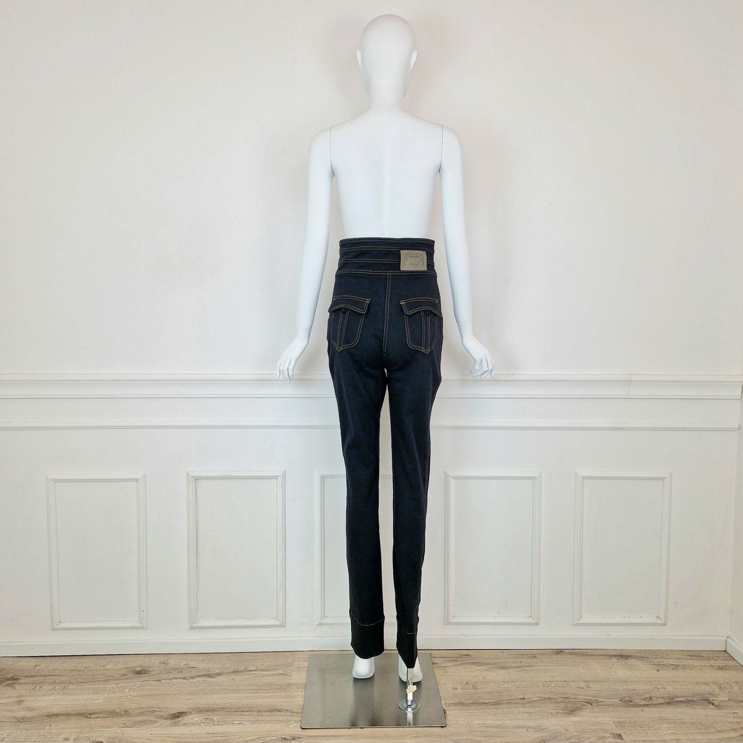 Jeans Fendi blu vita altissima