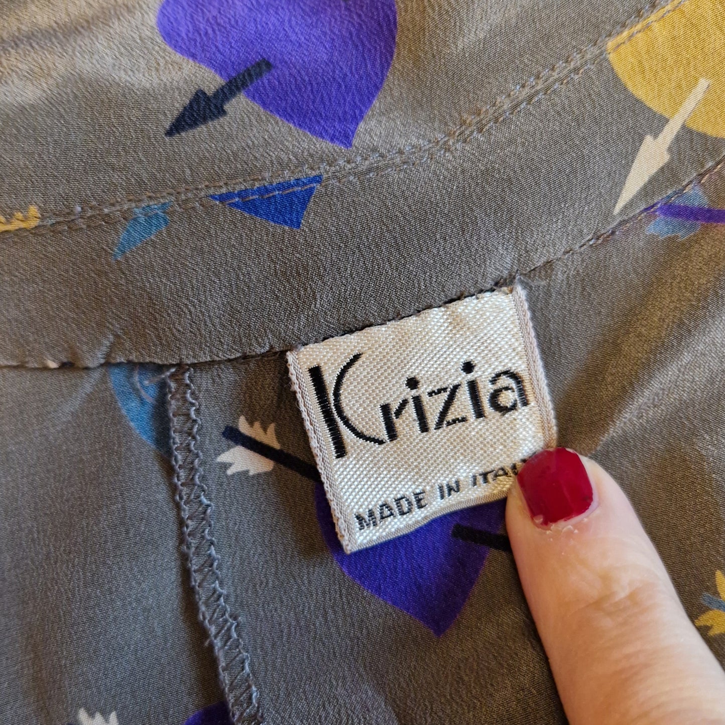 Giacca Krizia vintage in seta con cuori