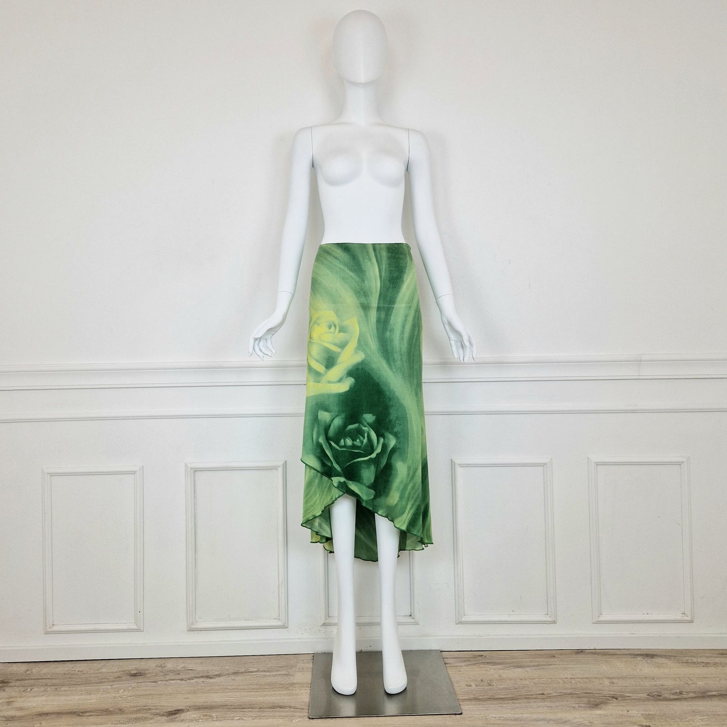 Gonna Roberto Cavalli class verde fiori