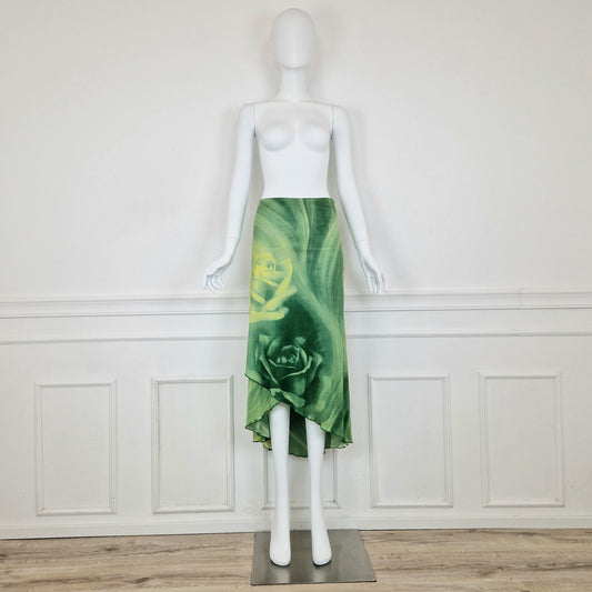 Gonna Roberto Cavalli class verde fiori