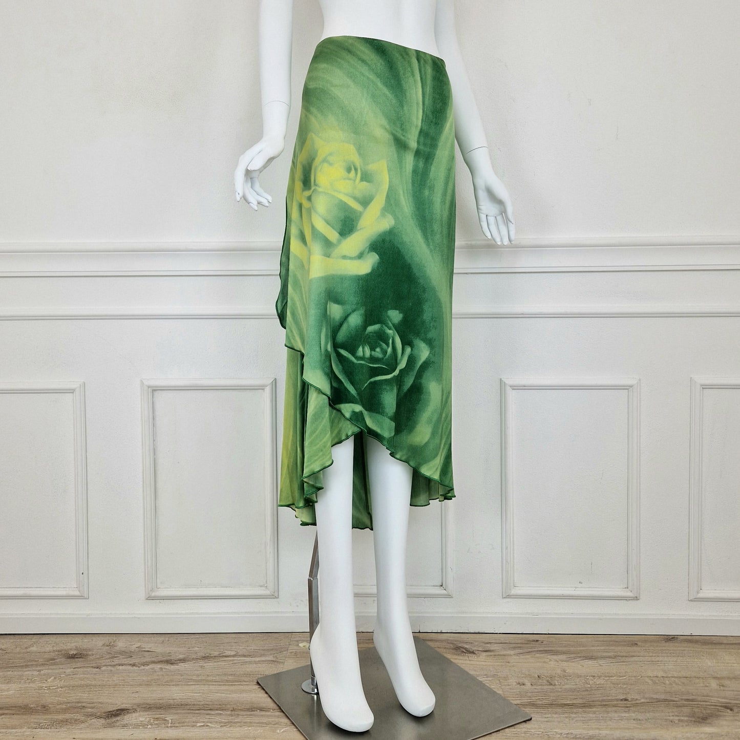 Gonna Roberto Cavalli class verde fiori