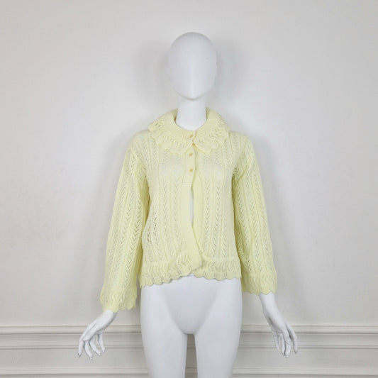 Cardigan liseuse vintage giallo chiaro