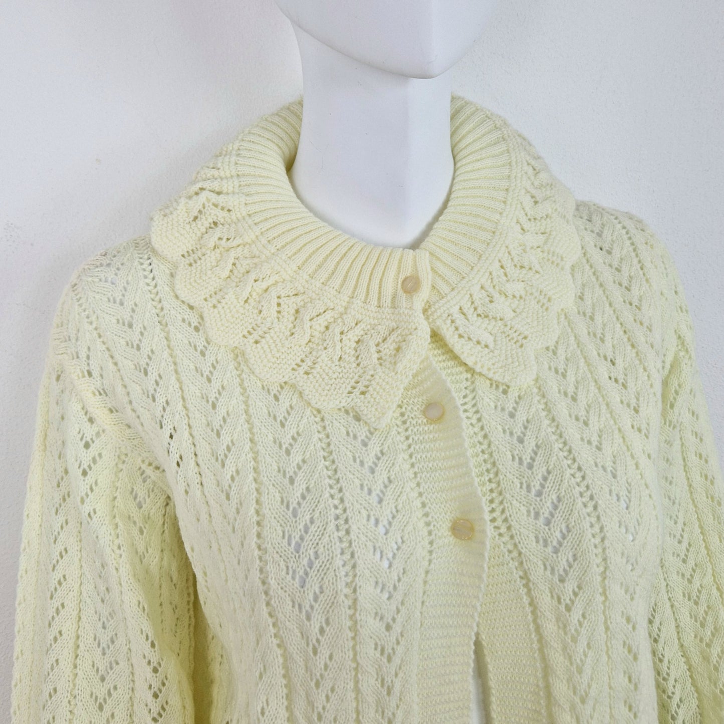 Cardigan liseuse vintage giallo chiaro