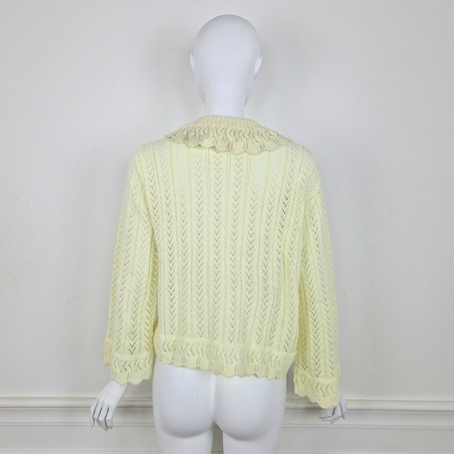 Cardigan liseuse vintage giallo chiaro