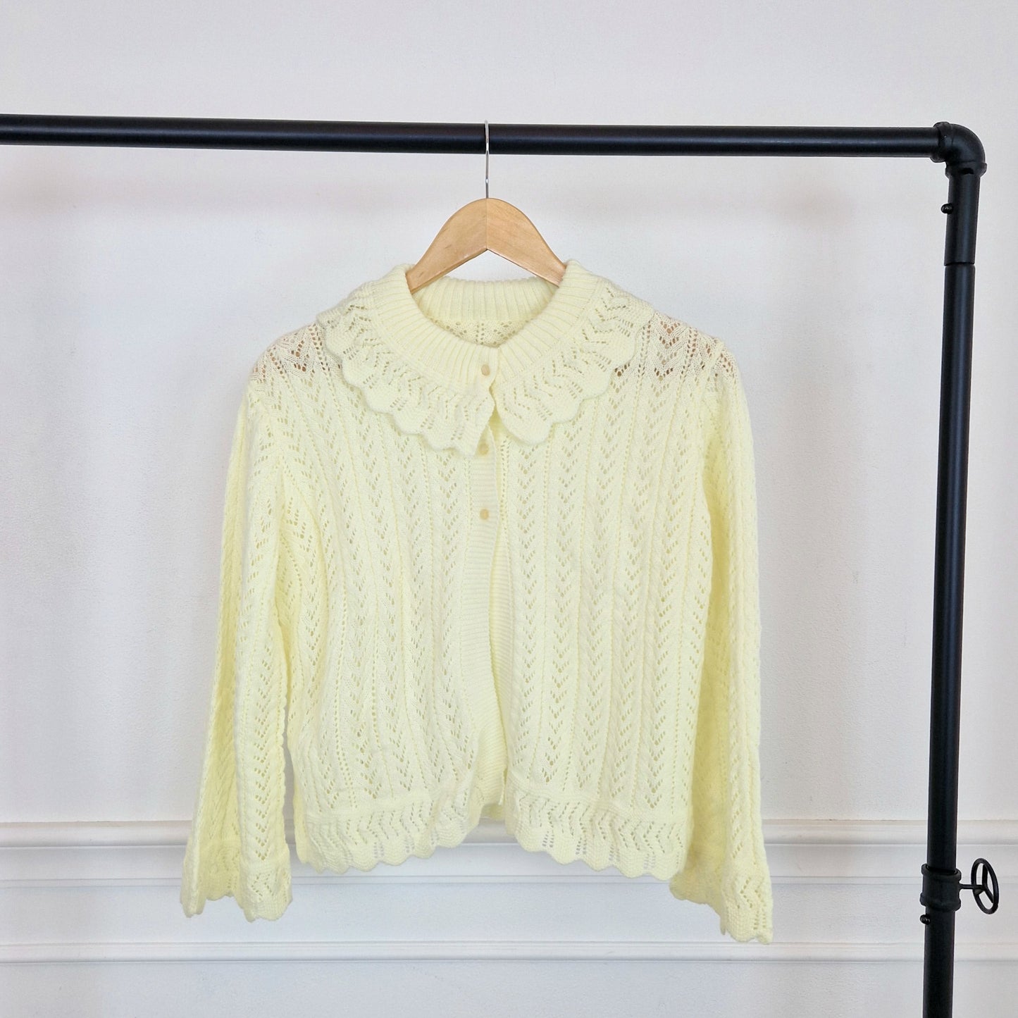 Cardigan liseuse vintage giallo chiaro