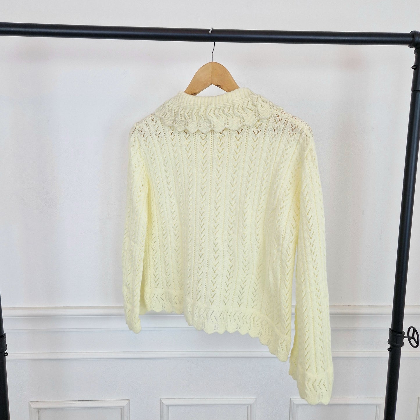 Cardigan liseuse vintage giallo chiaro