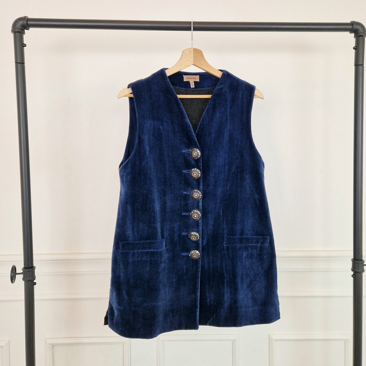 Gilet Romeo Gigli velluto blu 1994