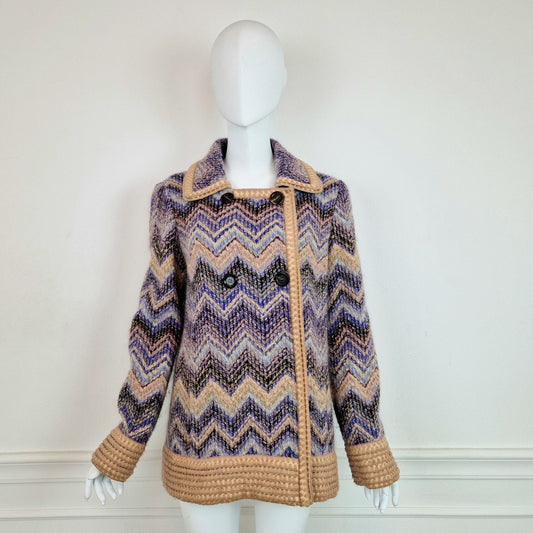 Giacca - cappottino Missoni zig zag viola