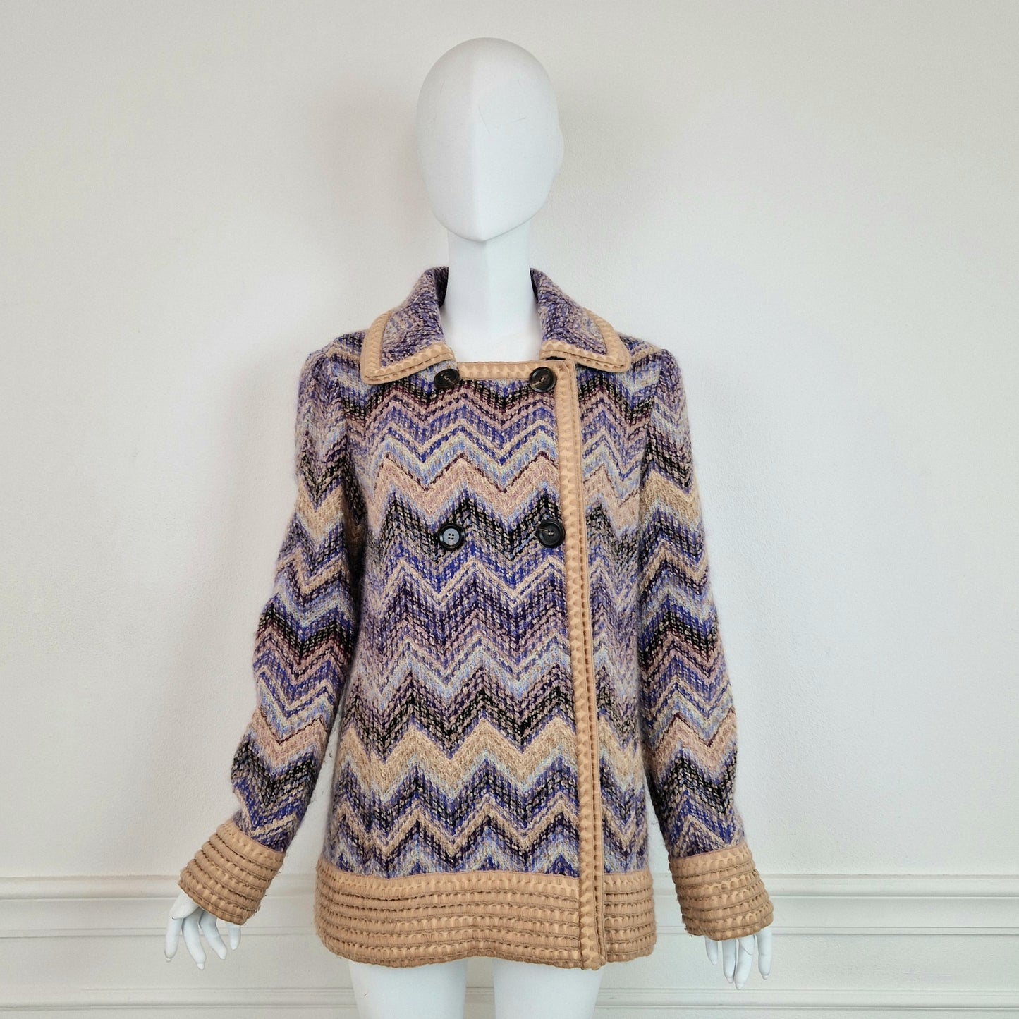 Giacca - cappottino Missoni zig zag viola