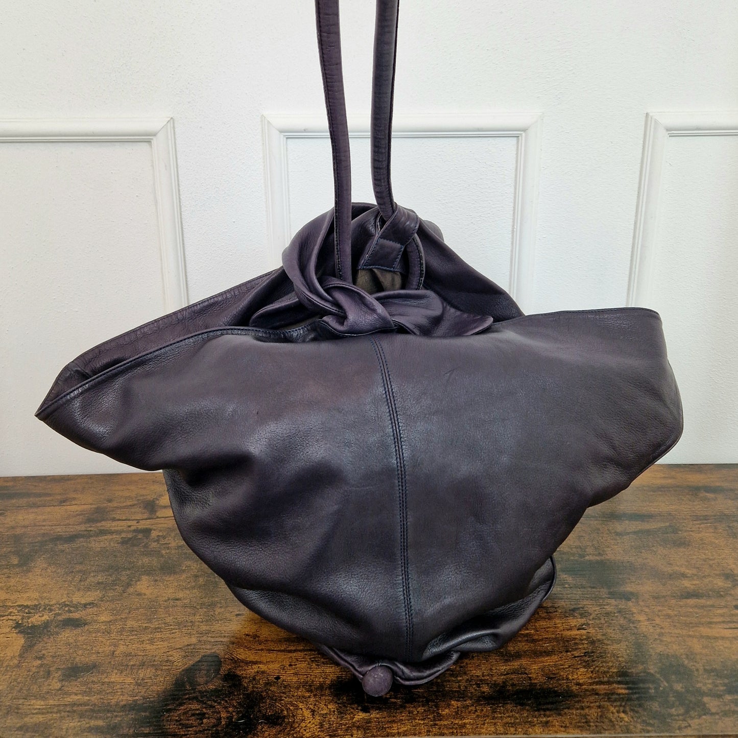 Maxi borsa Romeo Gigli vintage pelle viola