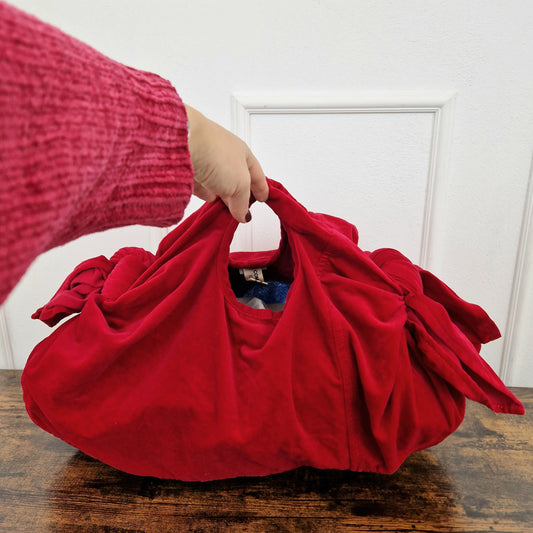 Borsa Comme des Garçons velluto rosso